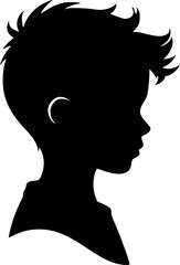 Dynamic boy silhouette illustration