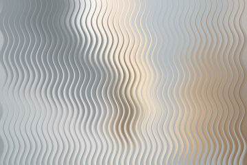 Illustration of abstract wavy metallic surface with soft light reflections