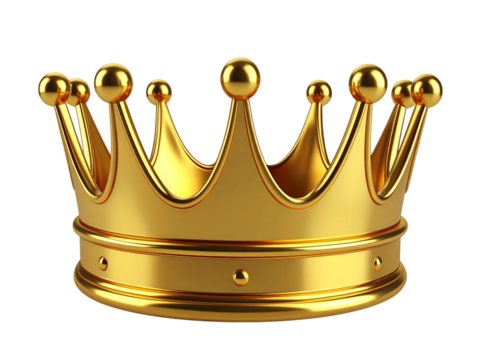 gold crown isolated on white - Powered by Adobe