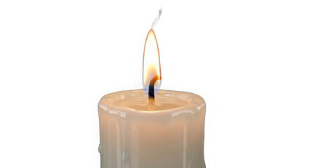 Warm glowing candle flame illuminating the darkness a symbol of hope serenity and tranquility transparent background