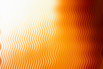 Illustration of abstract wavy orange and white background with vertical lines