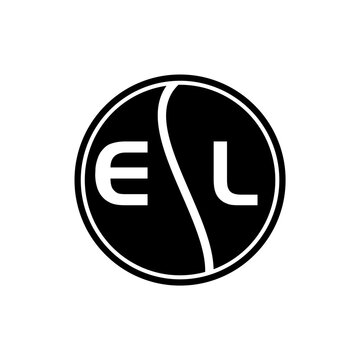  EL creative circle letter logo concept. EL letter design.