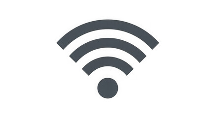 Iconic wi-fi symbol representing wireless connectivity seamless digital network signal strength technology transparent background