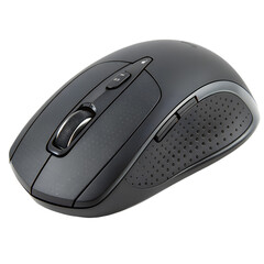Wireless computer mouse isolated on transparent background, a convenient and ergonomic input device for desktop and laptop computers