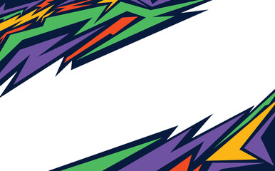 Fototapeta premium Modern colorful sports background with sharp geometric pattern