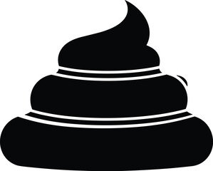 Funny cartoon poop emoji vector illustration with swirl design, humor concept, bold outline, and playful style for digital communication graphics