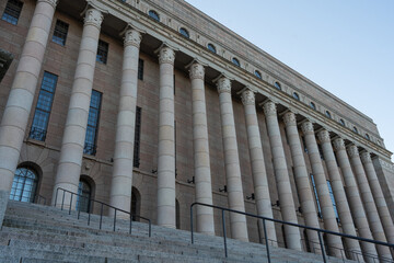 Naklejka premium Finnish Parliament Building in Helsinki, Finland