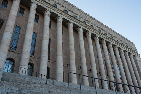Finnish Parliament Building in Helsinki, Finland