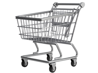 shopping cart isolated on white