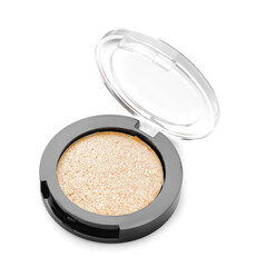 One beautiful eyeshadow pan isolated on white