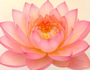 Close-up of a delicate pink lotus flower