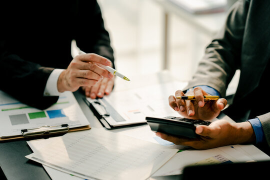 The financiers are calculating personal taxes for their customers