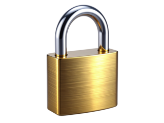 padlock isolated on white background