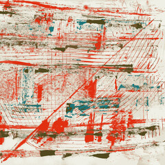 Obraz premium Abstract expressionist design in elegant matte colors.