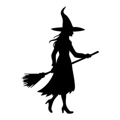 silhouette of a witch