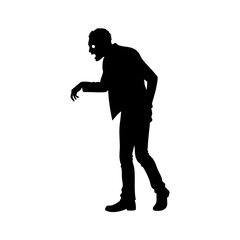 silhouette of a zombie