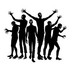 silhouette of a zombie