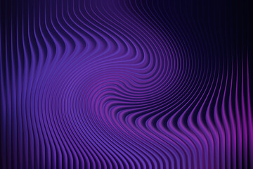 Illustration of abstract swirling purple lines background with dark gradient