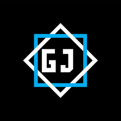 Fototapeta premium GJ creative circle letter logo concept. GJ letter design.