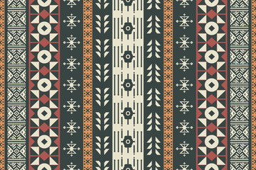 Navajo tribal vector pattern. Native American ornament. Ethnic South Western decor style. Boho geometric ornament.Ikat floral paisley embroidery blanket, rug. Woven carpet