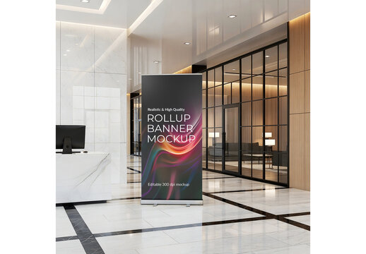 Roll up Banner Mockup