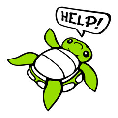Little Turtle flipped onto its back helpless help