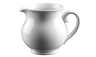 White ceramic pitcher