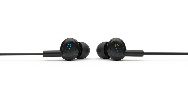 Fones de Ouvido Pretos Intra-auriculares