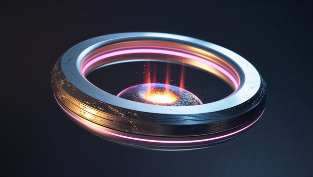 Futuristic Energy Core with Plasma Light