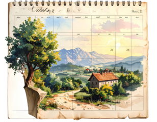 Calendar page, PNG  