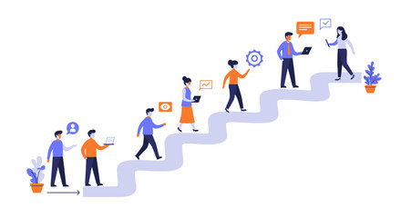Elevating User Experience: Sophisticated Flat Design for Seamless Digital Onboarding Journey