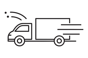 Modern delivery truck illustration with vibrant colors