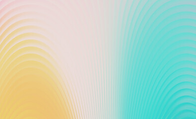 Abstract background with wavy lines in pastel yellow and turquoise colors, soft gradient effect, modern design element for digital art and graphic design