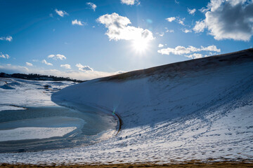 雪の積もった大地