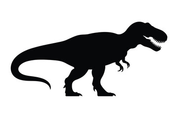 Silhouette of a tyrannosaurus rex dinosaur in profile