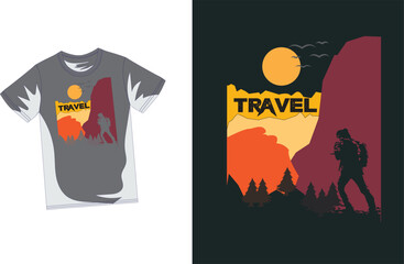 Travel Colorful tshirt Design