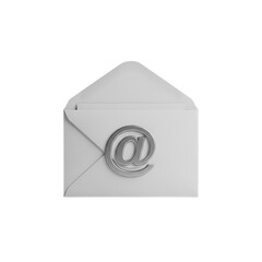 Email Marketing: 3D Render of Envelope with At Symbol