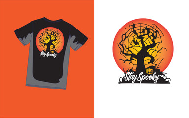 Halloween Colorful Typograpgy T-shirt Design