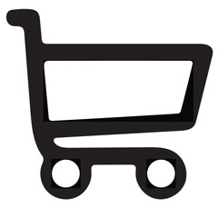 Vector illustration of Shopping trolley icon