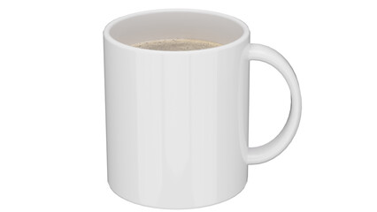 3d rendering white coffee mug
