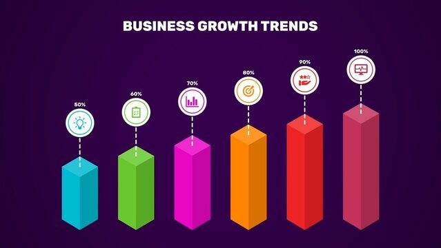 Modern Professional Business Bar Graphic Icon Percentage