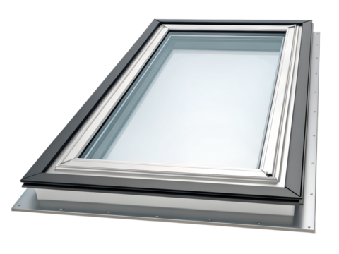 Skylight isolated on transparent background, interior design
