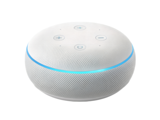 Smart speaker isolated on transparent background is small