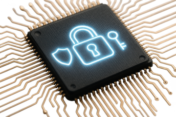 Cybersecurity Chip Technology Concept Secure