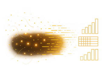 Data cloud with chart