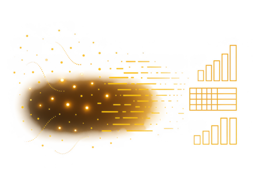 Data cloud with chart