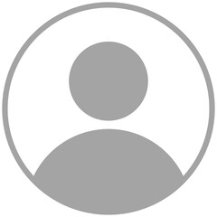 round gray silhouette user icon