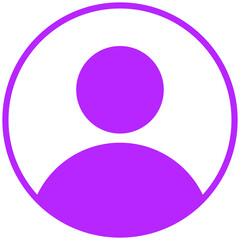 Obraz premium round purple silhouette user icon