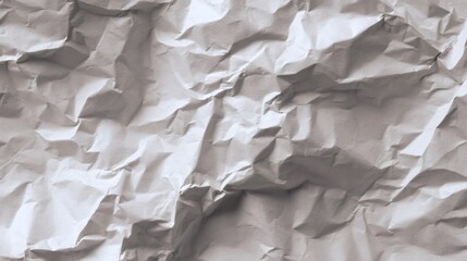 Obraz premium Wrinkled paper texture: Close-up of a crumpled sheet of paper, revealing intricate folds and textures. A symbol of discarded ideas, secrets, or the passage of time. 