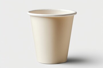 White paper cup isolated on transparent background